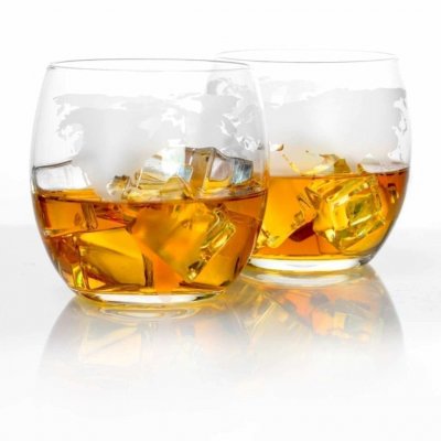 2 stk. Whiskeyglass til Whiskeykaraffel Globe (220ml)